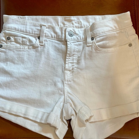 7 for all Mankind broken twill mid roll shorts - Picture 7 of 10